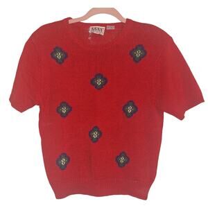 Vintage‎ 80s 90s Russ Petites Sweater Size Large Christmas Retro Grandmacore